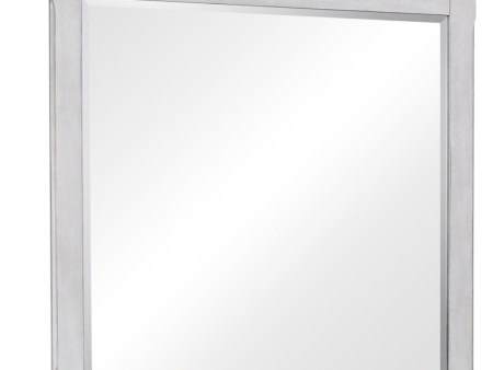 Franco Rectangular Mirror Antique White For Cheap