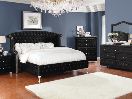 Deanna Tufted Bedroom Set Black Hot on Sale