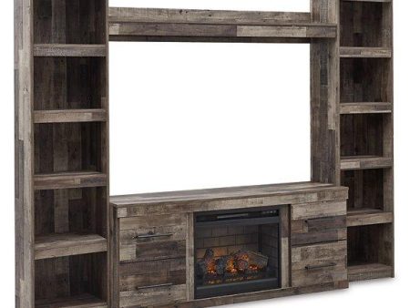 Derekson 4-Piece Entertainment Center with Electric Fireplace Cheap