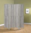 Rustic Grey Driftwood Four-Panel Screen Room Divider Online Sale