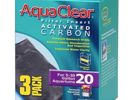 Activated Carbon Filter Inserts Size 20 - 3 count by AquaClear For Discount