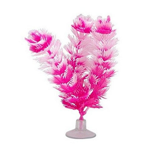 Betta Foxtail Hot Pink White Plastic Plant 1 count by Marina Sale