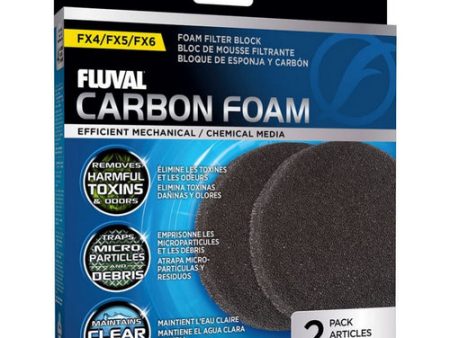 FX5 6 Replacement Carbon Impregnated Foam Pad 2 count by Fluval Cheap